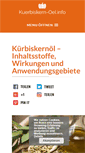 Mobile Screenshot of kuerbiskern-oel.info